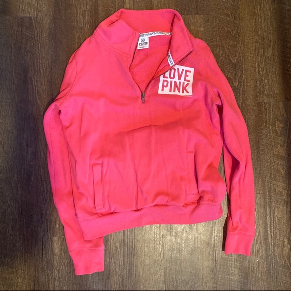 PINK Victoria’s Secret Quarter Zip Hoodie - Picture 1 of 3